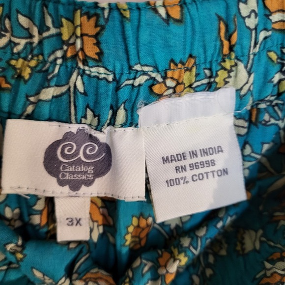 Patchwork Reversible Cotton Maxi Skirt 3X Elastic Waist Boho Hippie Festival - Picture 3 of 11